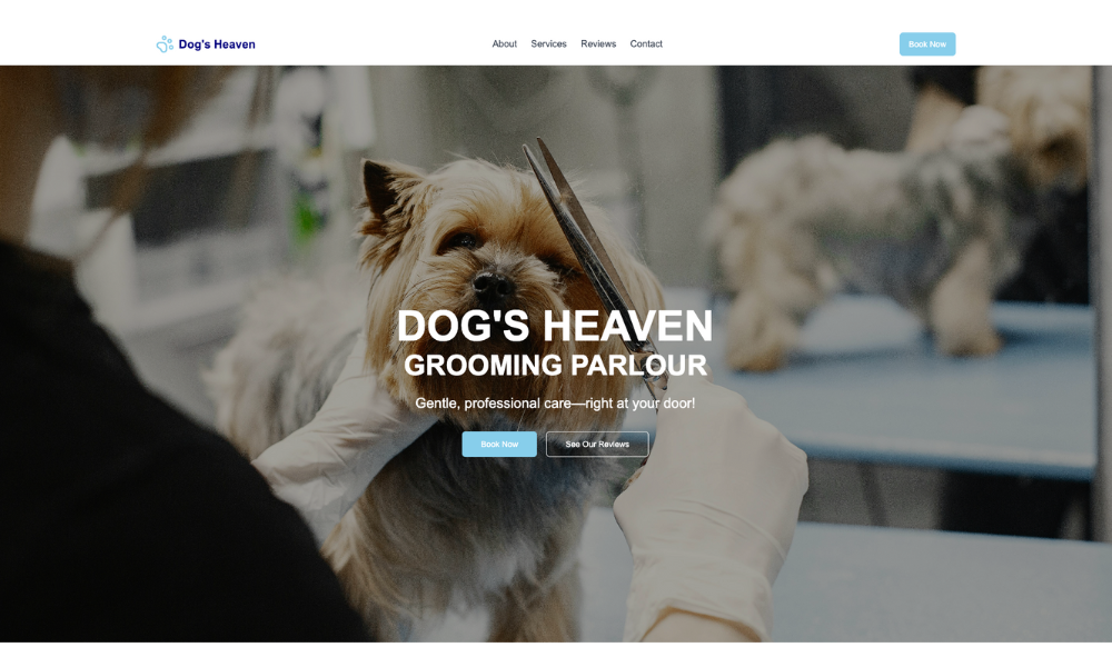 Dog's Heaven Cape Town website screenshot