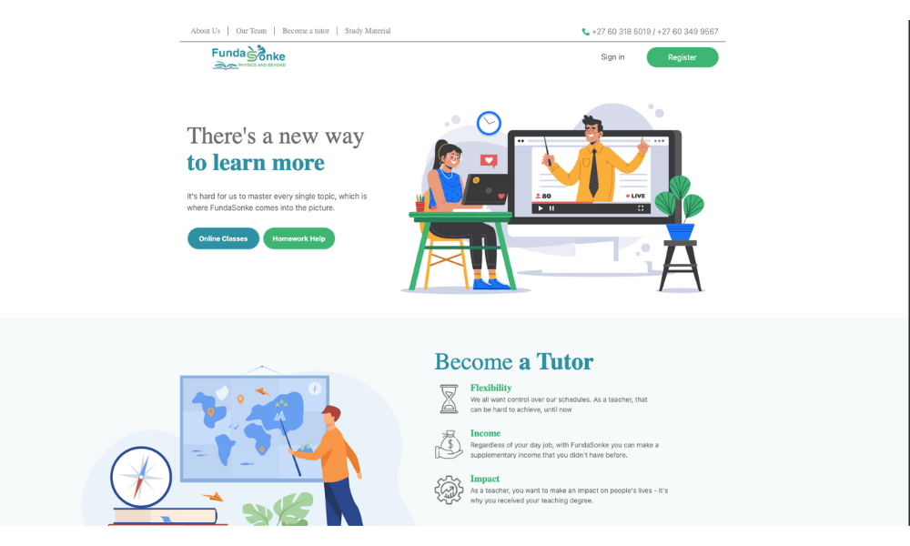 Fundasonke website screenshot
